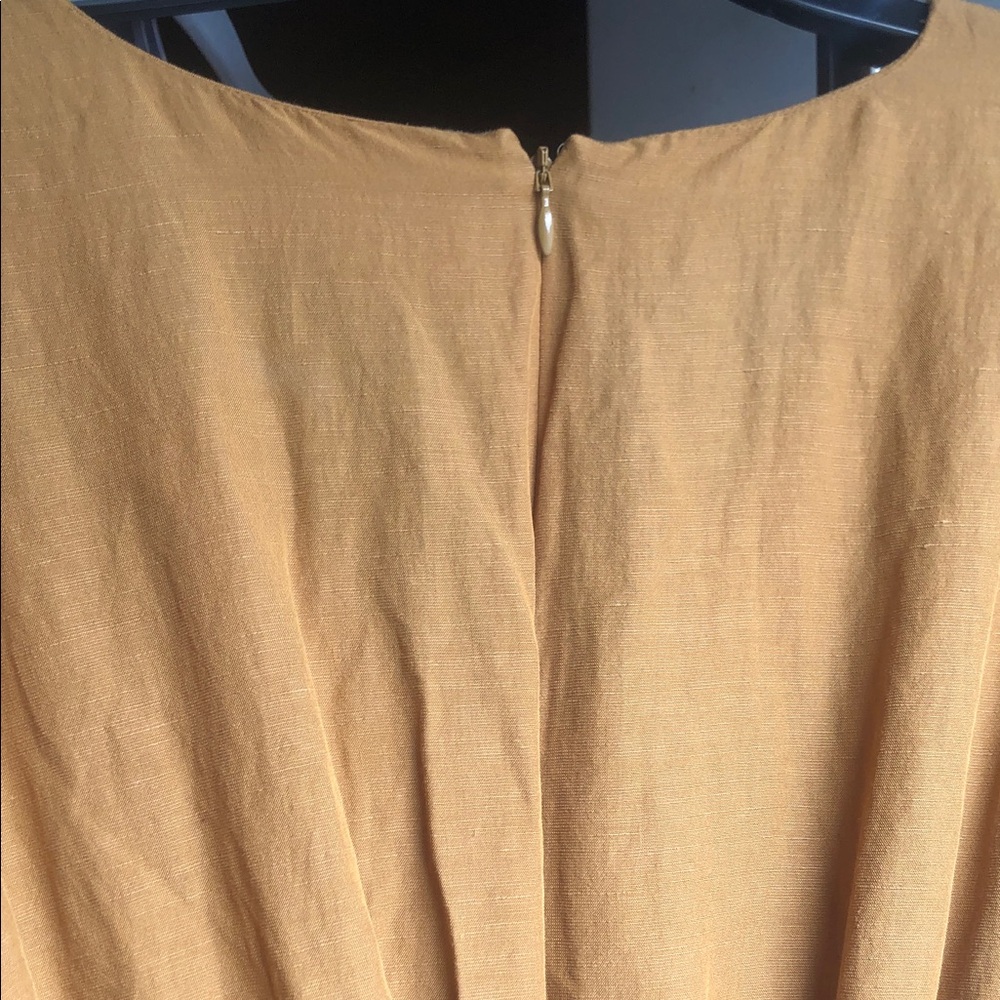 Madewell Mustard Yellow Short-Sleeve Tie-Waist Maxi Dress - Picture 11 of 12